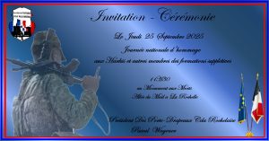 INVITATIONS aux CÉRÉMONIES 