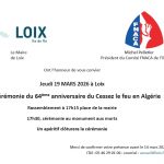 64 ème anniversaire du Cessez le feu en Algérie